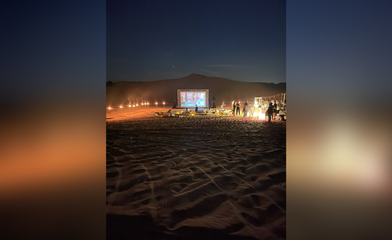 night film movie in dubai desert