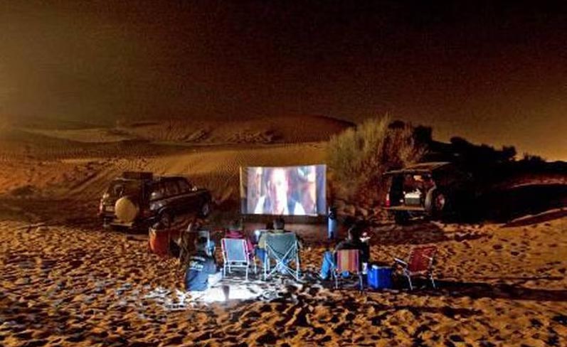 night film movie in dubai desert