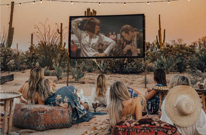 movie night in Dubai desert